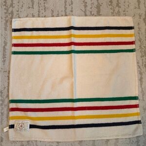 Hudson's Bay Baby Blanket in Yellow, White & Navy